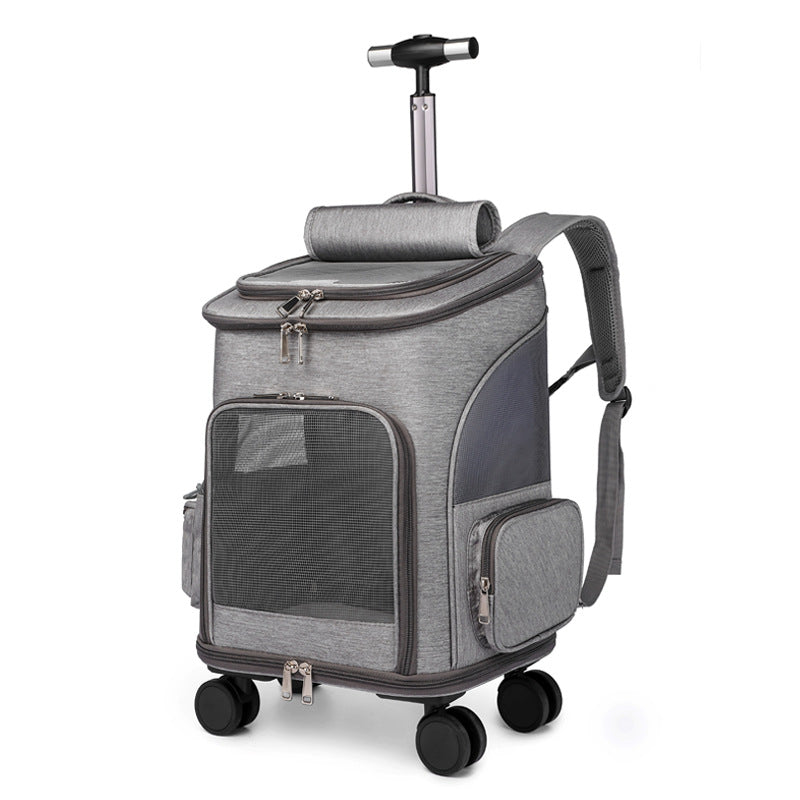 Foldable Pet Backpack Trolley