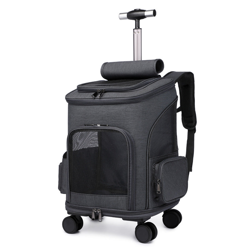 Foldable Pet Backpack Trolley