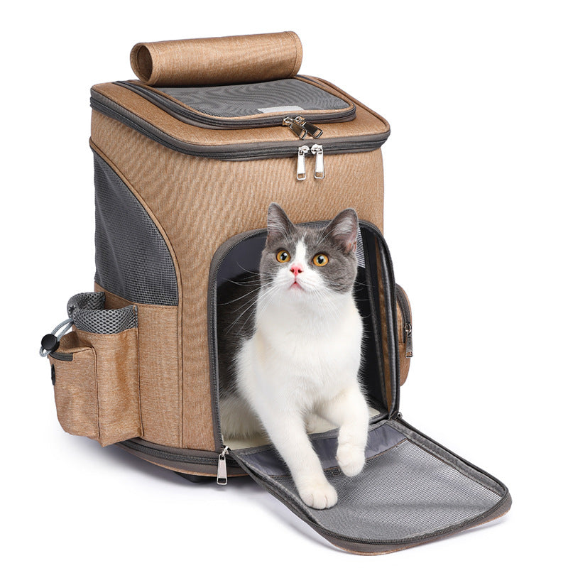 Foldable Pet Backpack Trolley