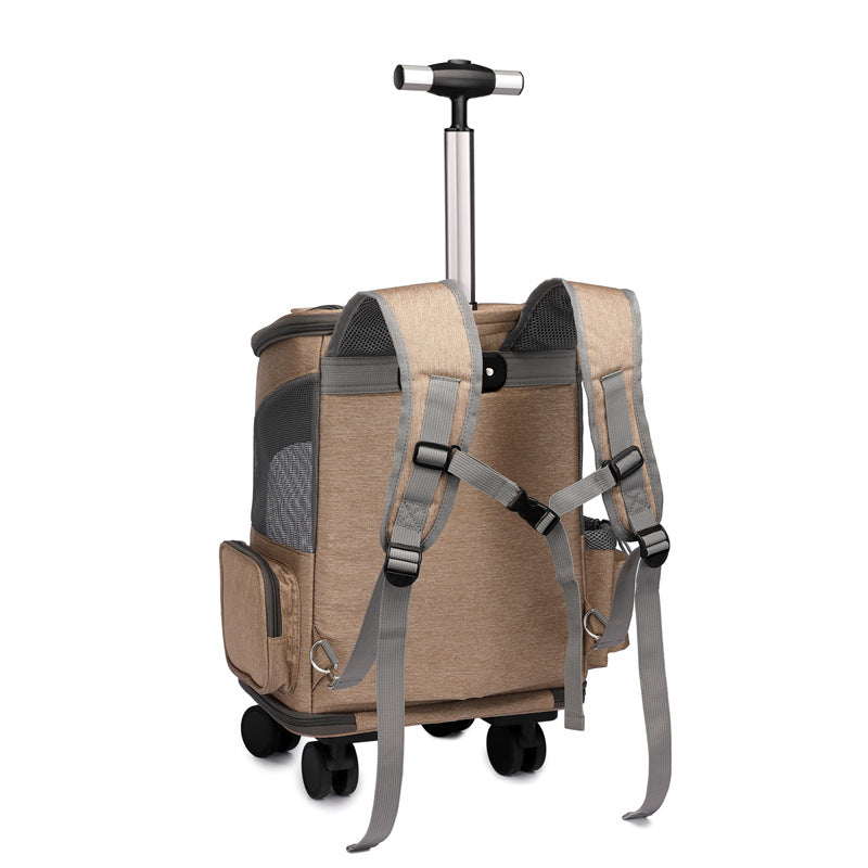 Foldable Pet Backpack Trolley