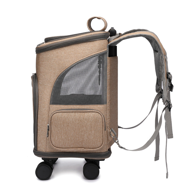 Foldable Pet Backpack Trolley