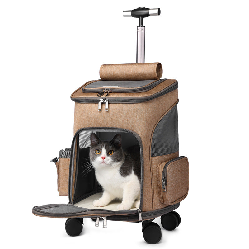 Foldable Pet Backpack Trolley