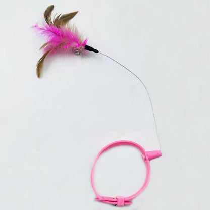 Zowo Pet Cat Collar Feather Teaser Toy