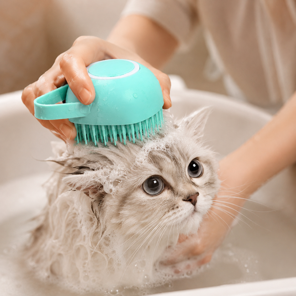 Silicone Pet Shampoo Massage Brush