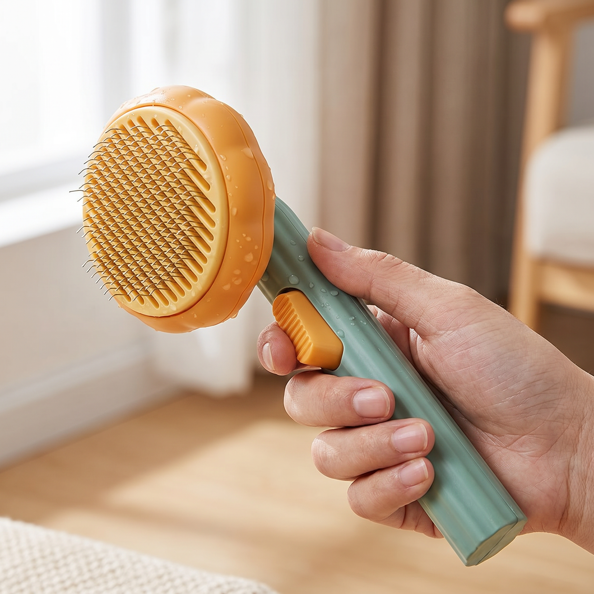 Self-Cleaning Pet Slicker Brush
