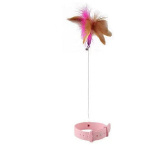 Zowo Pet Cat Collar Feather Teaser Toy