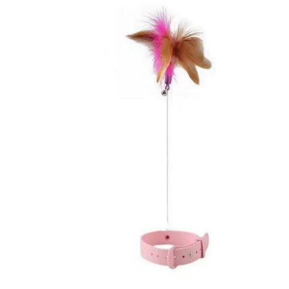 Zowo Pet Cat Collar Feather Teaser Toy